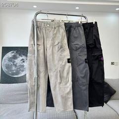 跨境Stone Island袋徽章裤子纯色水洗石头户外美式脏脏工装岛新