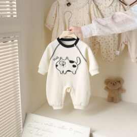 新生婴儿衣服春秋宝宝连体衣超萌可爱婴幼儿爬服满月婴儿外出服春