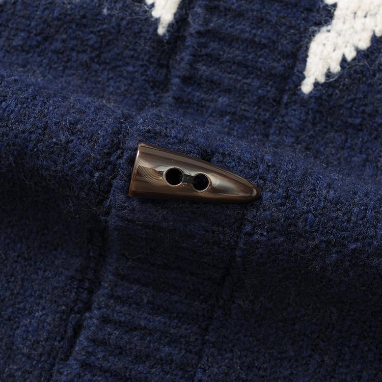 Jacquard amazon camiseta de punto de hombre otoño y invierno se puede usar suéter casual de cuello alto cardigan