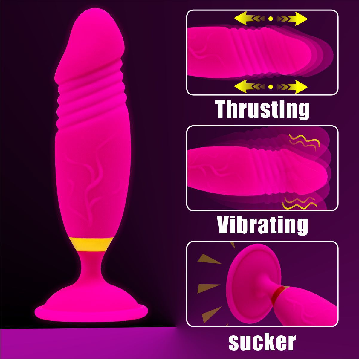 APP-gesteuerte drahtlose Fernbedienung, teleskopischer Vibrator mit starker Vibration, Sexspielzeug für Erwachsene, Paar_voghion.com