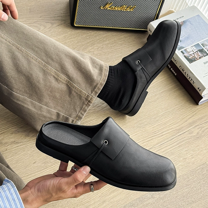 Туфли Muller, новая модель, дизайнерские, на плоской подошве, без застежек, с закрытым носком, полутапочки, парные, модель 74556-J