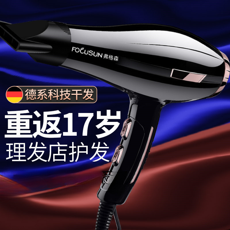 German Hair Dryer for Hair Salons, High-Power Barber Shop, High-Wind Household Negative Ion Hair Care Quick-Drying Hair Dryer