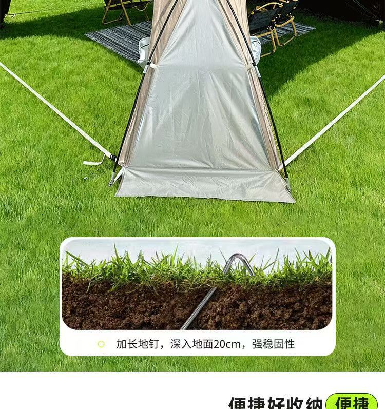 Forest Bee Outdoor Black Vinyl Dome Canopy Camping Rainproof Sunshade Mongolian Yurt Large Tent Portable for Travel