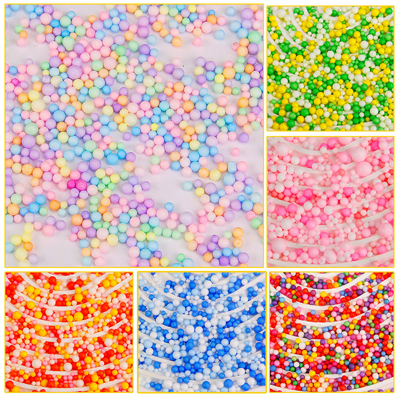 Macaron color foam ball particles colorful Poly Dragon Ball Shi Lai M filled particles handmade DIY production materials Macaron color foam ball particles colorful Poly Dragon Ball Shi Lai M filled particles handmade DIY production materials