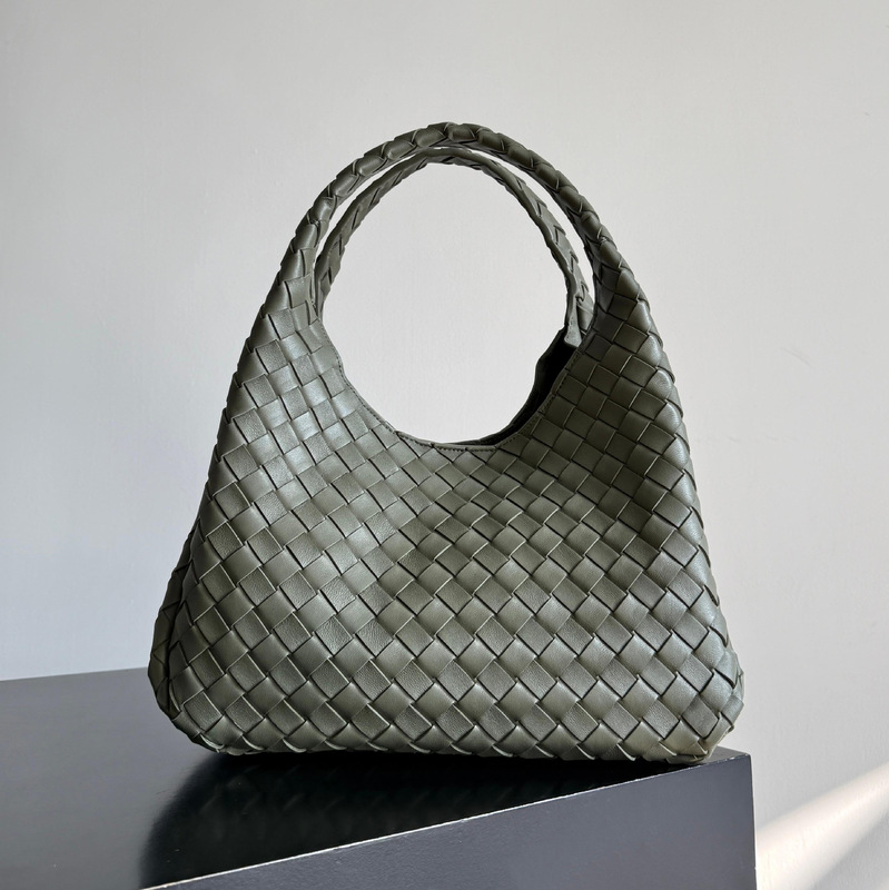 In-Stock Bv New Model Campana Minimalist Luxury Genuine Leather Woven Underarm Bag for Women, Single Shoulder Cowhide Handbag In-Stock Bv New Model Campana Minimalist Luxury Genuine Leather Woven Underarm Bag for Women, Single Shoulder Cowhide Handbag