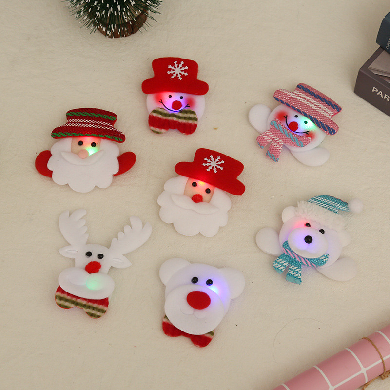 Christmas Animal Santa Claus Cloth Brooches 1 Piece display picture 1