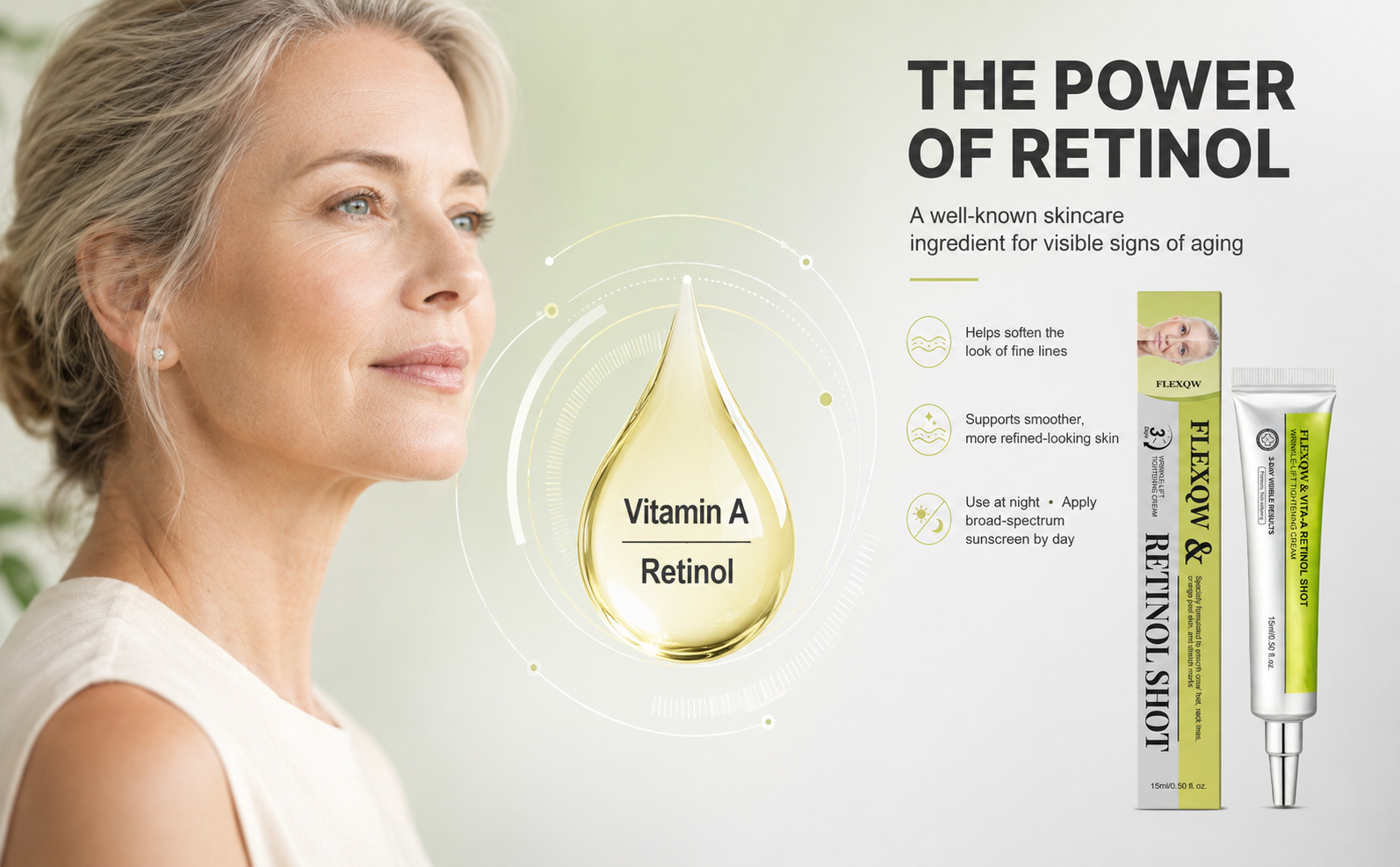 Wow Cross-Border Bestseller Retinol Augencreme - Sanfte, feuchtigkeitsspendende Textur mit feiner, milder Retinol-Essence