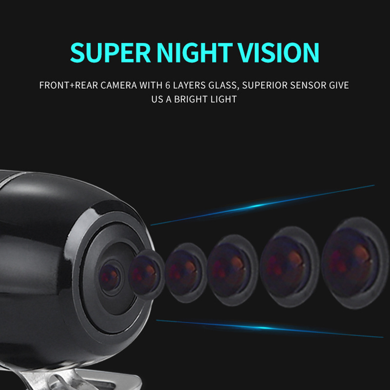 Motorcycle Driving Recorder Hd Dual 1080P Waterproof Front and Rear Camera Motorcycle Recorder Gps Wifi