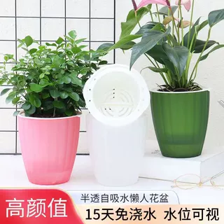跨境厂家欧林泽直销亚马逊电商A71塑料花盆自浇水自吸水懒人花盆