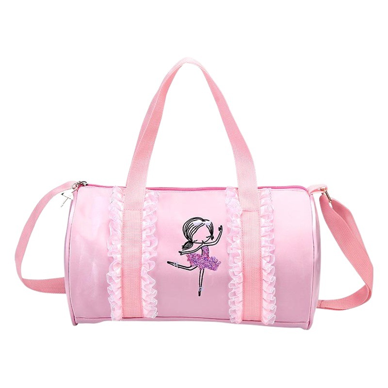 Lace Trim Kids Dance Bag Custom Logo Latin Dance Bag Ballet Bag Kids Crossbody Shoulder Bag in Stock