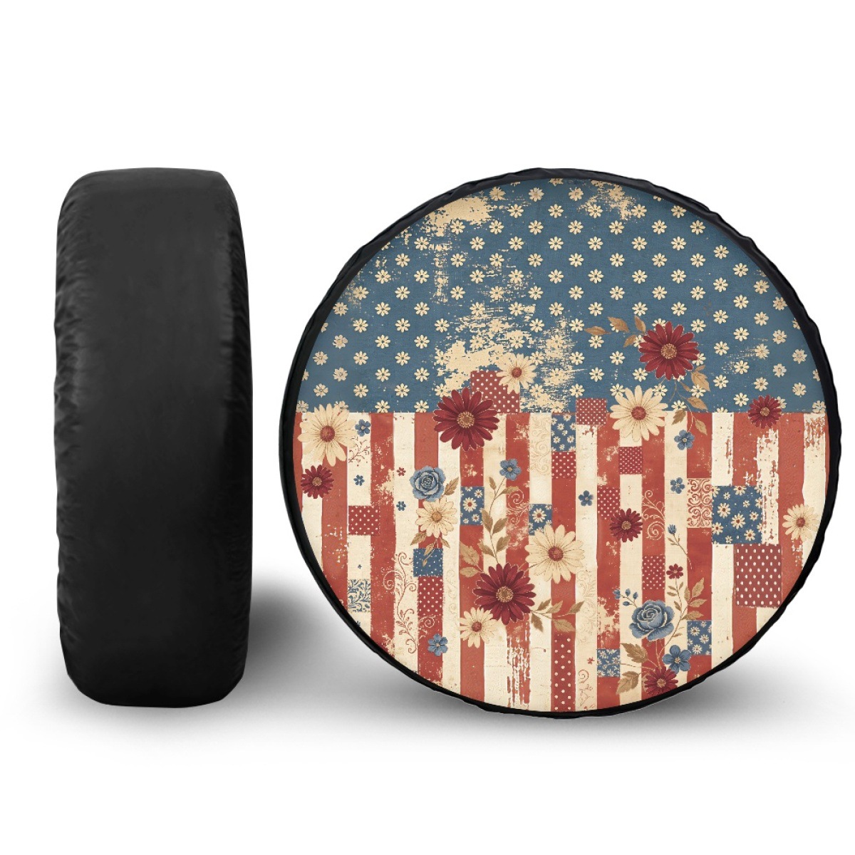 Amazon Waterproof Tire Cover with American Flag Pattern Customized for Jeep Wrangler Spare Tire Protector