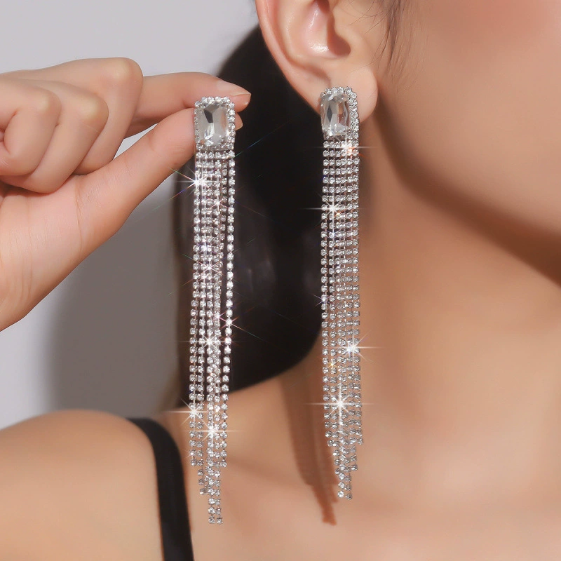 Серьги с rhinestones, для import, European style