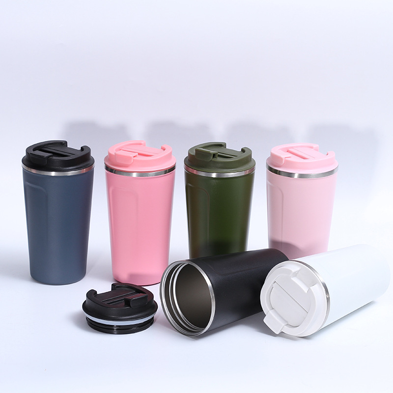 Casual 304 taza de vacío de acero inoxidable simple moda esmerilado taza de café hombres y mujeres pareja portátil taza al por mayor