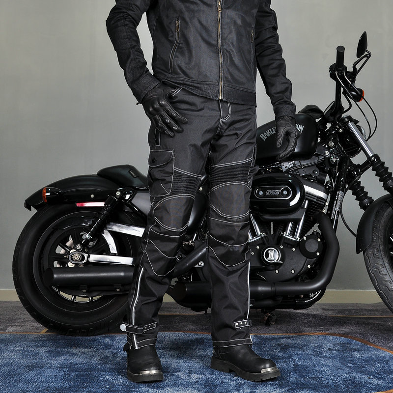 VOLERO motocicleta montar pantalones hombres 06 Multi-Bolsa de ropa de trabajo Oxford tela impermeable ajustable cintura alta motocicleta anti-caída Pantalones