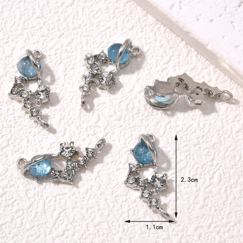 Fashionable and exquisite high-end design alloy planet with meteor double hanging connector DIY jewelry bracelet necklace with