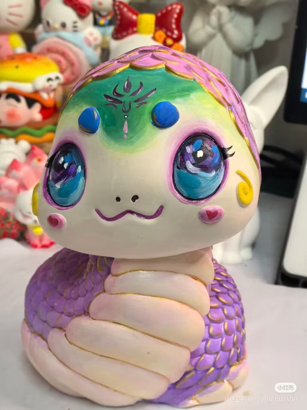 인기 귀여운 뱀 20cm 석고 인형 라텍스 몰드