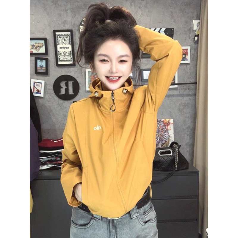 连帽外套女小个子2025秋季新款韩版休闲风显瘦百搭宽松短款冲锋衣|undefined