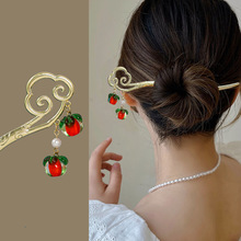 汉服头饰发簪新中式盘发发钗步摇流苏簪子女古风马面裙配饰高级感