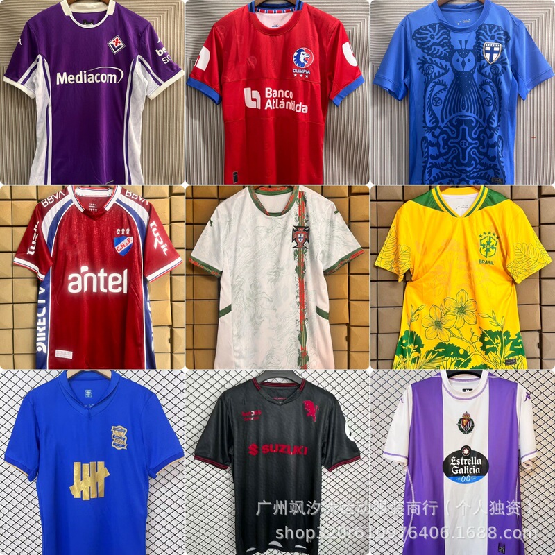 Niche and Less Popular Team Football Jerseys: Dura, Fiorentina, Parana, Maragu, Nacional, Torino, Finland, Loose-Fitting Short Sleeves Niche and Less Popular Team Football Jerseys: Dura, Fiorentina, Parana, Maragu, Nacional, Torino, Finland, Loose-Fitting Short Sleeves
