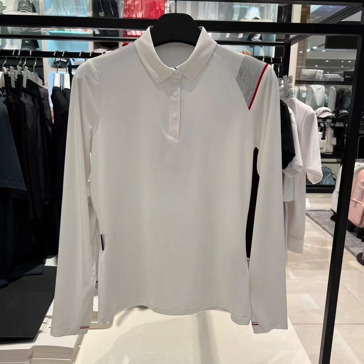 25 Spring and Summer Golf Women's Long-Sleeved Polo Shirt Slimming Look Sports Top Outdoor Casual Versatile Lapel