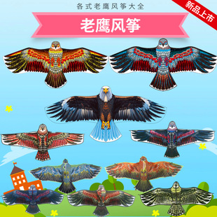 Weifang Eagle Kite Manufacturer Kidsren's Street Stall Beginner Kite Front Pole Eagle Kite Orchard Bird Repellent Kite
