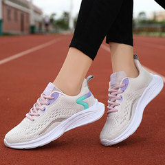 外貿女鞋2023春夏新款網面透氣運動鞋輕便休閒鞋百搭學生跑步鞋女