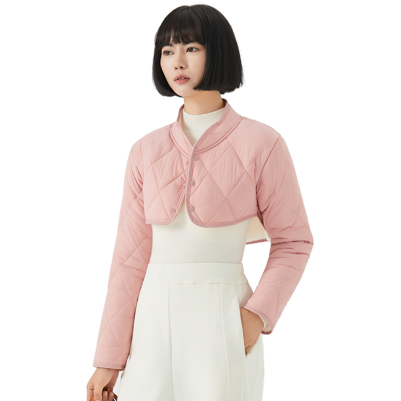Autumn and Winter Women's Cotton-Padded Clothes, Women's Fashionable Cotton Tops, Short Cotton-Padded Clothes, Warm Liner Tops, Shoulder Pads 2606