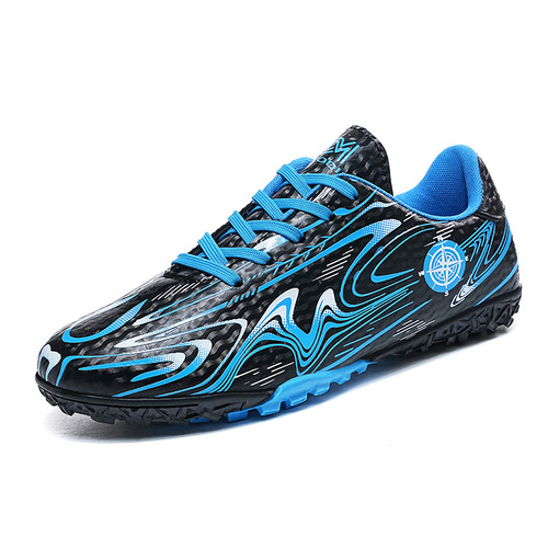 Children's and Youth Football Shoes for Men and Women, Long-Tack, Crumb-Tack, Flat Sole, Low-Top, Leather Surface, Training Shoes