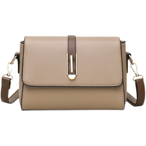 Small square bag for women  new fashion soft leather women's shoulder crossbody bag solid color high-end texture middle-aged mother bag
