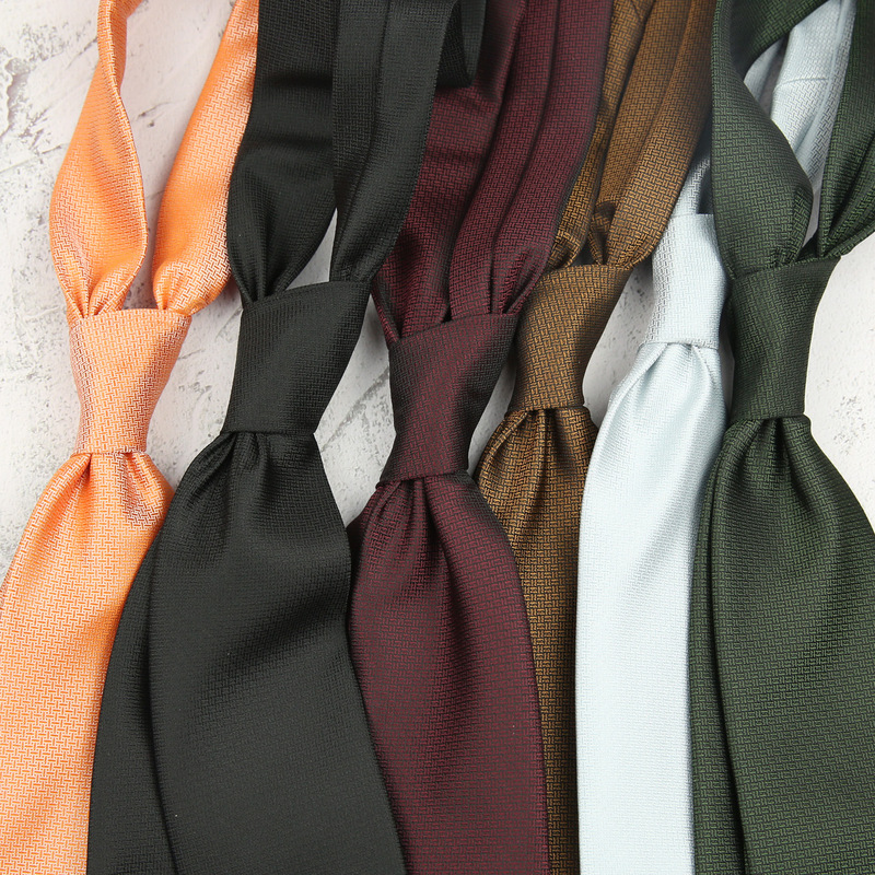 Jacquard Polyester Solid Color Dark Pattern Suit Tie Men's Business Dress 8CM Black Suit Store Casual Tie Jacquard Polyester Solid Color Dark Pattern Suit Tie Men's Business Dress 8CM Black Suit Store Casual Tie