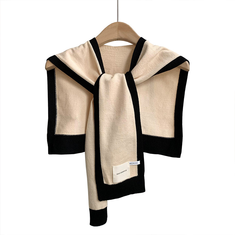 Sopa de punto de alta sensación 2025 otoño y invierno nuevo engrosado calentamiento de cuello hombro bufandas al por mayor