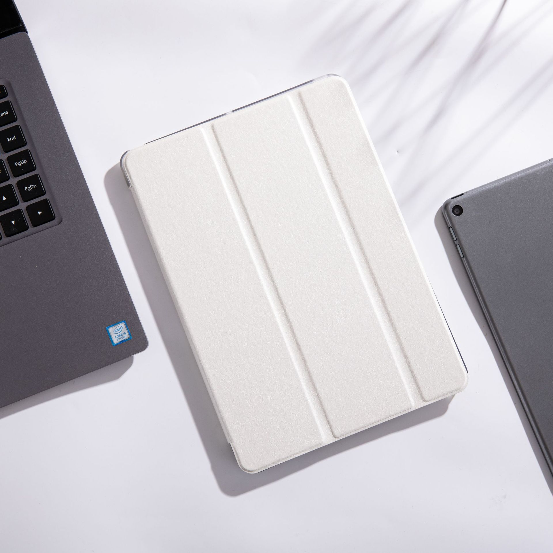 Caso protector aplicable ipad10.2 mini456 generación caso duro Pro12.9 pulgadas PC caso de cuero inteligente dormir tres veces