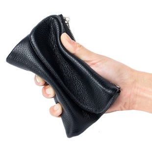 New Genuine Leather Rfid Wallet Short Fashion Women's Soft Leather Texture Clutch Bag Large Capacity Cosmetics Bag Wallet