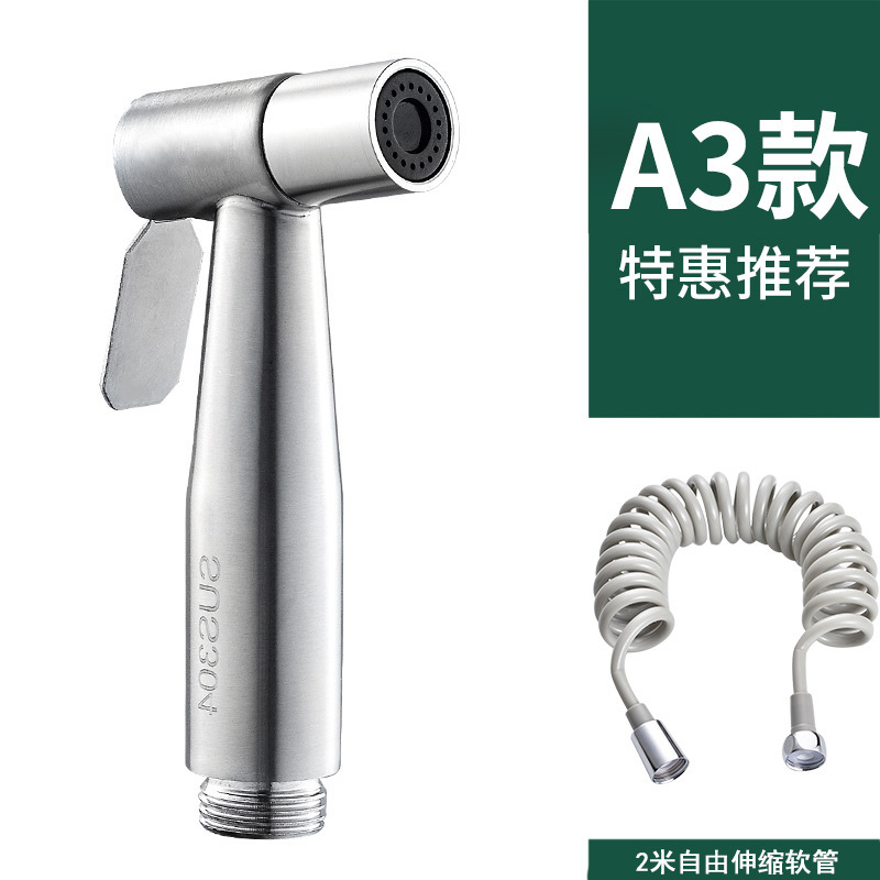 304 de acero inoxidable limpiador de inodoro PISTOLA DE PULVERIZACIÓN traje Booster boquilla de baño cuerpo limpieza Punch-inodoro libre de descarga