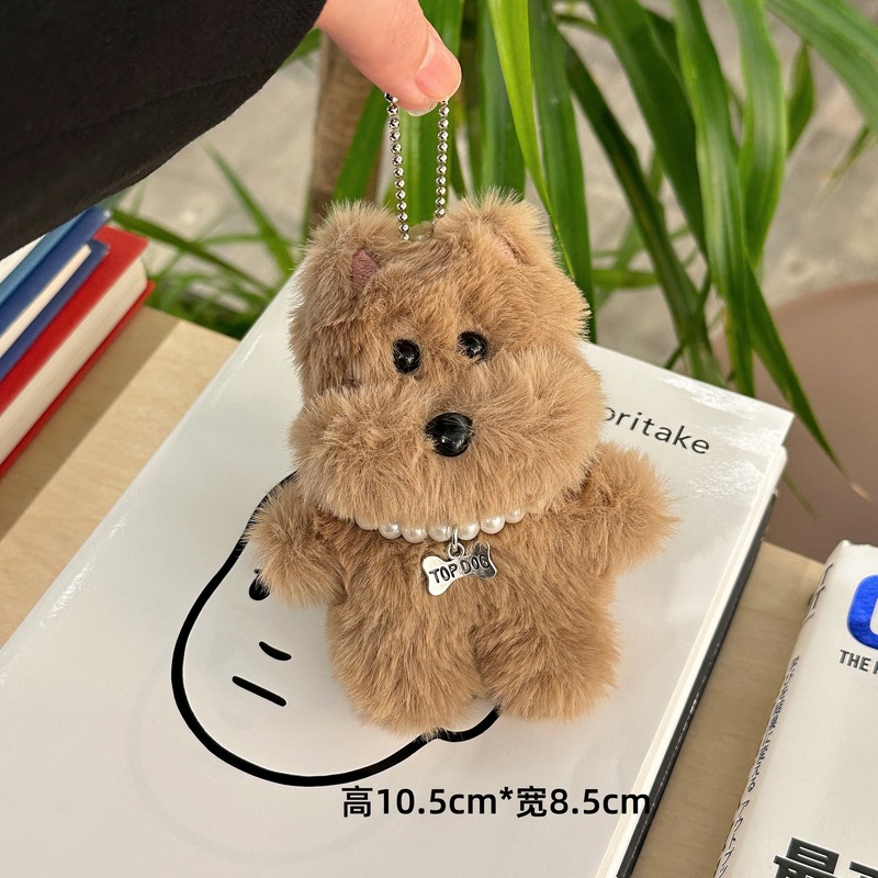 オリジナルかわいいウエストハイランドぬいぐるみ子犬スクールバッグペンダントクリエイティブネックレス犬キーフィギュアペンダント卸売|undefined