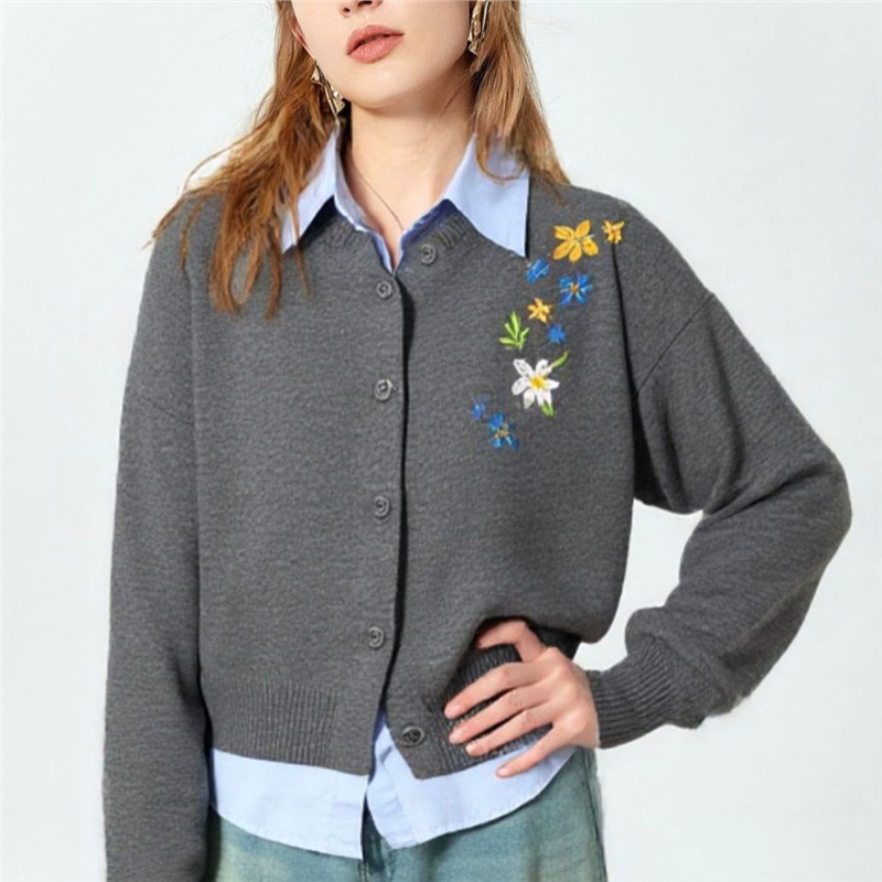 Solid color demi-season autumn jacket