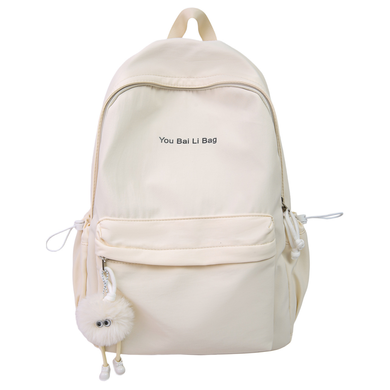 Cross-Border New Lightweight and Simple High School Student Backpack, Fashionable Solid Color High-Value Forest Style School Bag Backpack