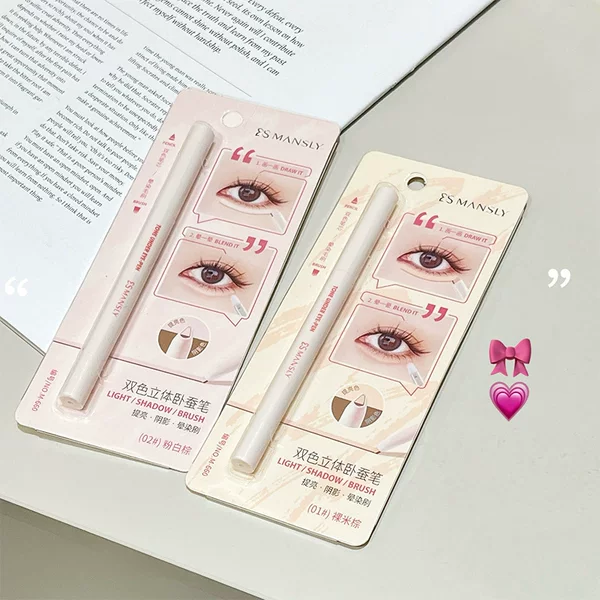 Mansely Two-Color 3D Aegyo-Sal Pen Highlighter Shadow Natural 3D Effect Beginner Student Affordable Makeup for Women