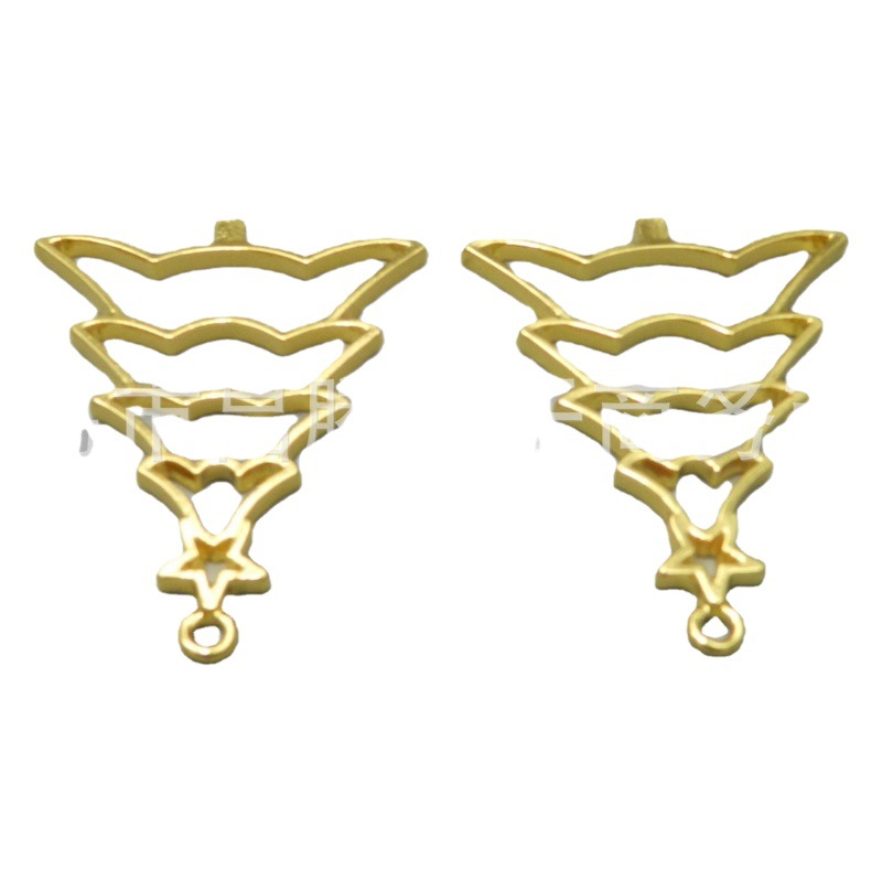 Color retention Christmas tree uv glue drop hollow frame zinc alloy metal frame diy jewelry accessories handmade materials