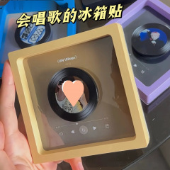 会唱歌的音乐冰箱贴相框黑胶唱片送情侣朋友闺蜜