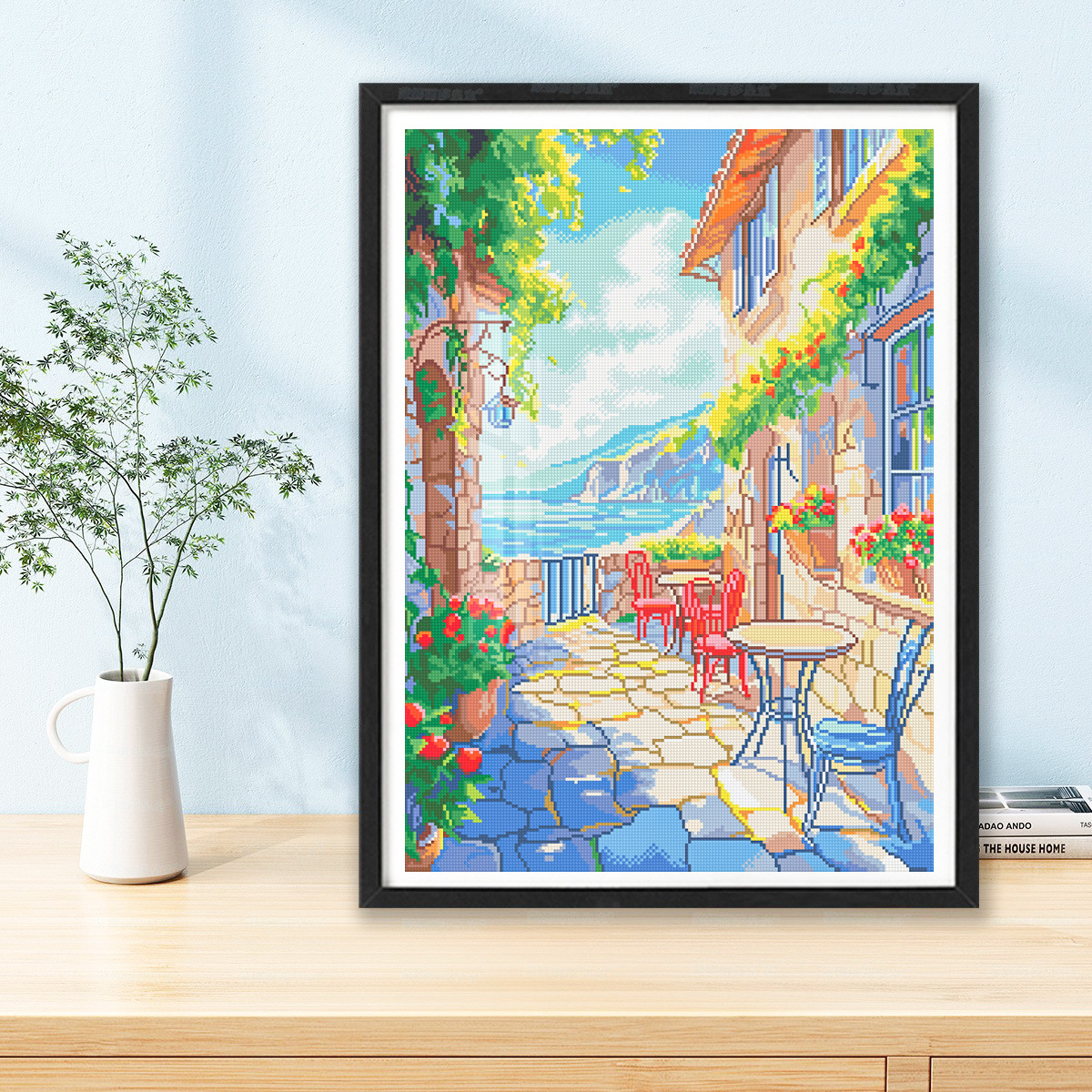 [Tela de algodón importada] Mona Lisa Royal Cross Stitch Haiyun Shanju Holiday Love Sala de estar simple bordado de hilo hecho a mano image 1