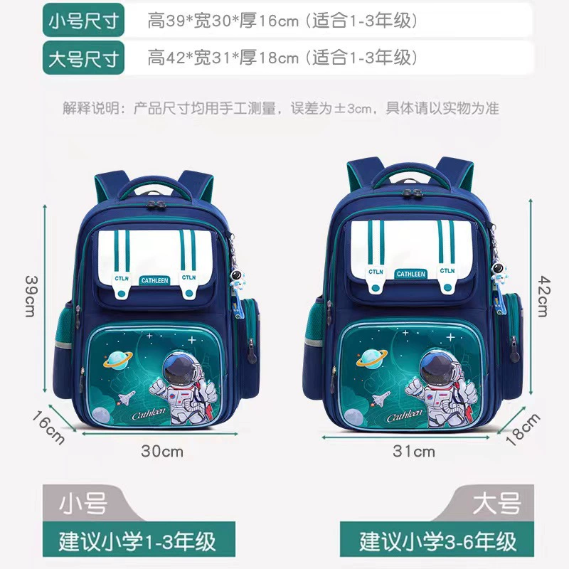 Children's school bag, capacious backpack, shoulder bag, spine protection, wholesale