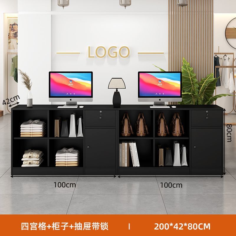 收银台吧台柜台店铺小型简约餐饮店前台超市商用简易接待台桌直发|undefined