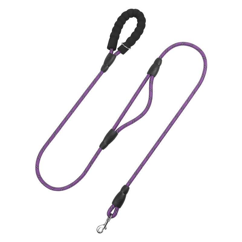 Nuevo tipo de cuerda de tracción de perros a prueba de explosiones estampada corta cuerda de tracción de perros redonda sin estrangular la mano de la mascota cuerda de tracción de perros reflectante