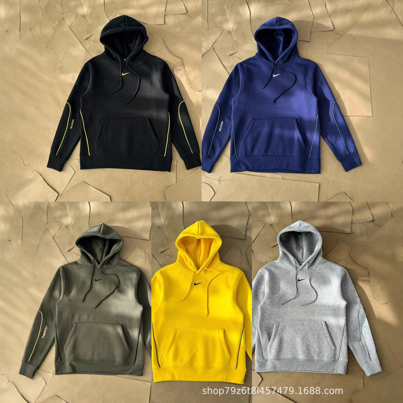 25 Autumn and Winter Nk Hooded Sweatshirt Nocta Joint Silicone Printing Men's Casual Sports Hoodie for Men and Women Couples