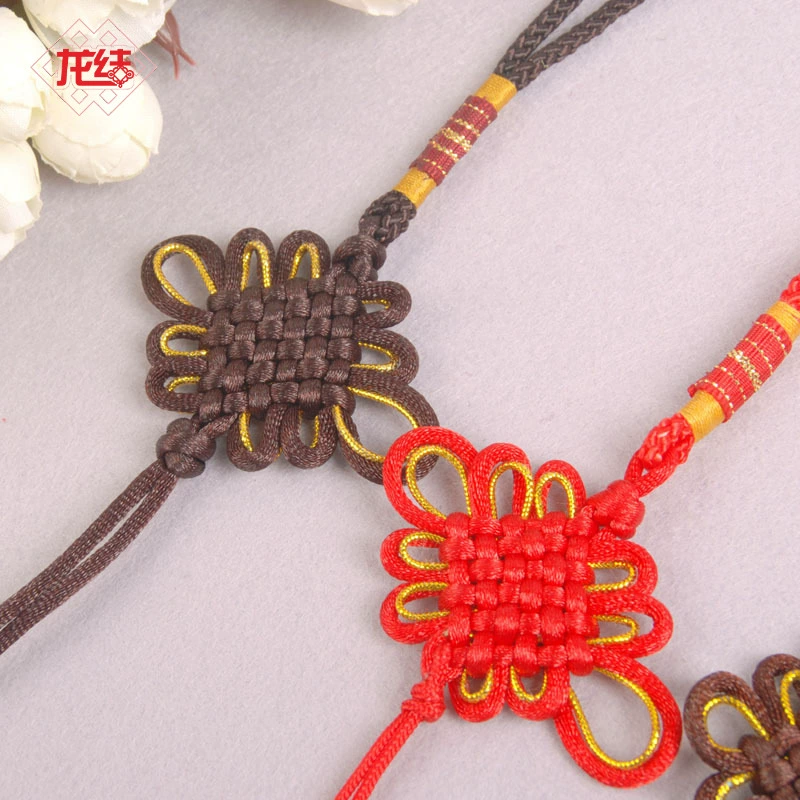 Chinese woven finished car handmade, accessory with accessories, lights, flashlight, dragon knot, knit yourself, semi-finished product, wholesale