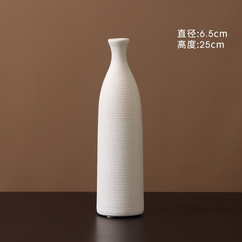 卸売りの白い陶磁器の花瓶の置物の生け花の乾いた花の客間の食事のデスクの玄関の装飾品のアイデアの芸術の花器|undefined