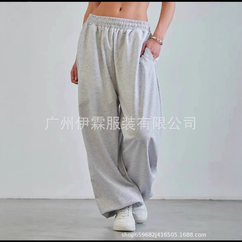 2025 Cross-Border Amazon High-Waisted Sports Pants for Women Jogging Jazz Dance Sweatpants Loose Casual Leggings