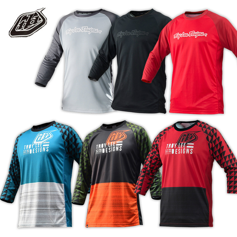 Cross-border Cross-country Racing Suit Seven-point Sleeve T-shirt Quick-drying Top All-match Handsome European and American Size Loosen Edition