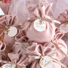 婚礼喜糖袋ins风喜糖盒包装盒结婚礼盒感糖果袋婚礼手提礼袋批发